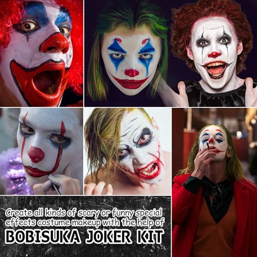 Joker/Clown SFX Makeup Kit - Complete Halloween Face Paint Set for Cosplay & Stage