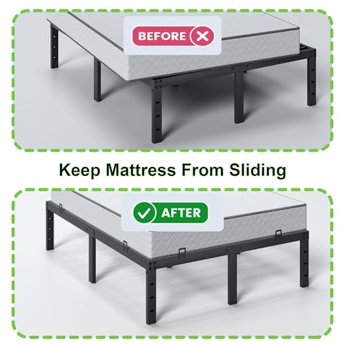 Adjustable Non-Slip Mattress Stoppers - Heavy Duty Metal Retainer Bar, 6 Pcs
