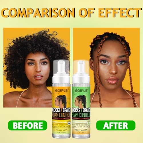 Goiple Braid Mousse for Braids, Locs & Twists - 16 fl oz (2 Pack)