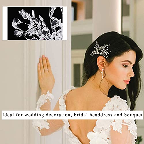 50 Stems Handmade Acrylic Flower Bouquet with White Pearl Beads