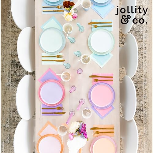 Jollity & Co Apricot Orange Paper Dinner Plates - 10" Pack of 8