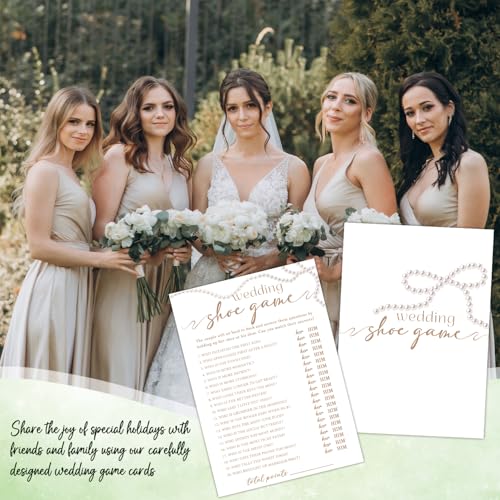 Lesixur Bridal Shower Game Cards for 30 Guests - 5x7 Inches