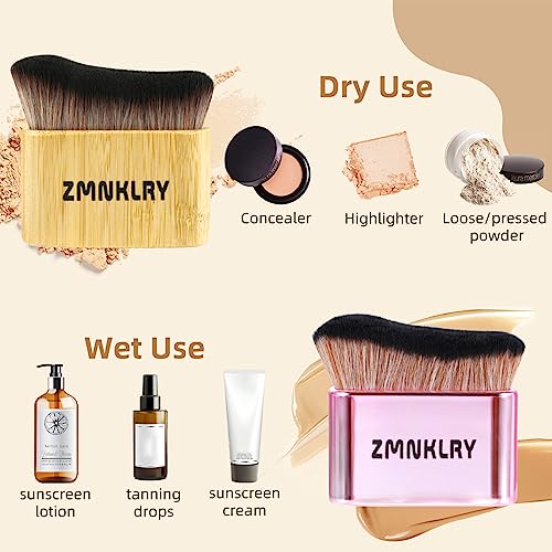 Kabuki Brush for Bronzer & Self-Tanner - Soft Vegan Bristles