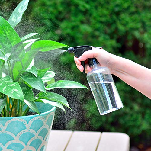 Youngever 12oz Plastic Spray Bottles - 6 Pack Leak-Proof Sprayers