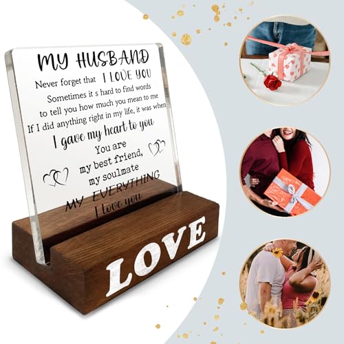 Meaningful Gifts for Husband - Acrylic Desk Decor Sign