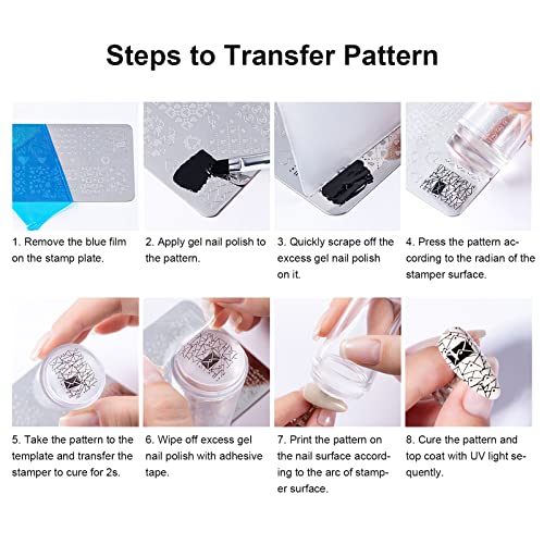 Christmas Nail Stamping Kit 05 - Clear Jelly Stamper & Steel Plate