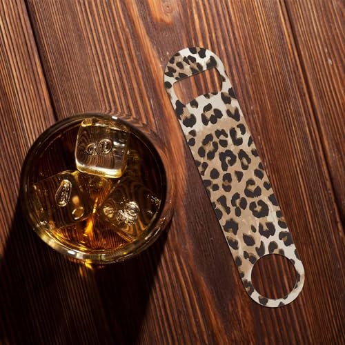 Animal Skin Texture Stainless Steel Bottle Opener Keychain