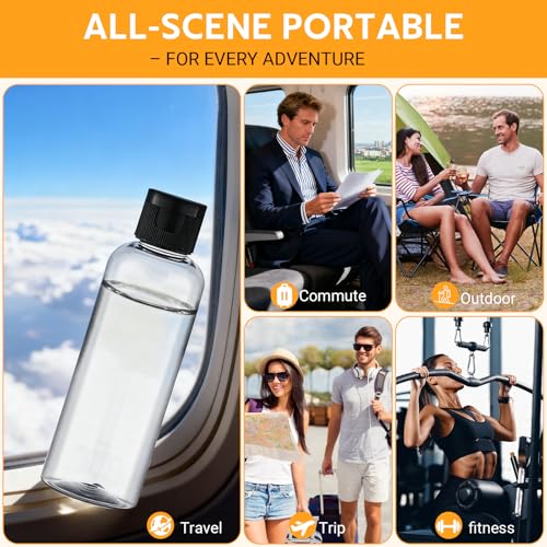 5 Pack TSA-Approved 3.4 oz Travel Bottles - Leak-Proof Containers