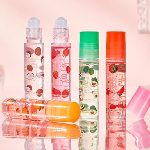 6Pcs Fruit Flavored Lip Gloss Set - Moisturizing & Hydrating Lip Oil for Teens & Girls