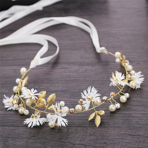 Gold Bridal Hair Vine with Crystals and Pearls Wedding Hair Accessories