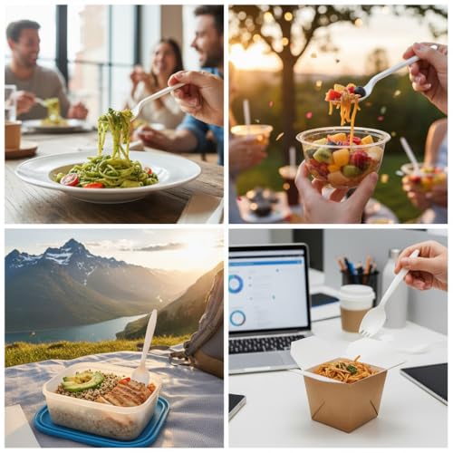 Eco-Friendly Heavy Duty Disposable Sporks | 100 Count, BPA Free