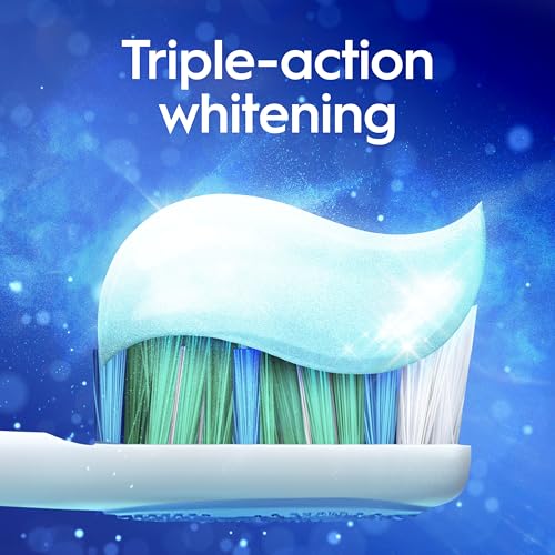 Crest 3D White Advanced Whitening Toothpaste Radiant Mint 2-Pack, Enamel Safe Fluoride