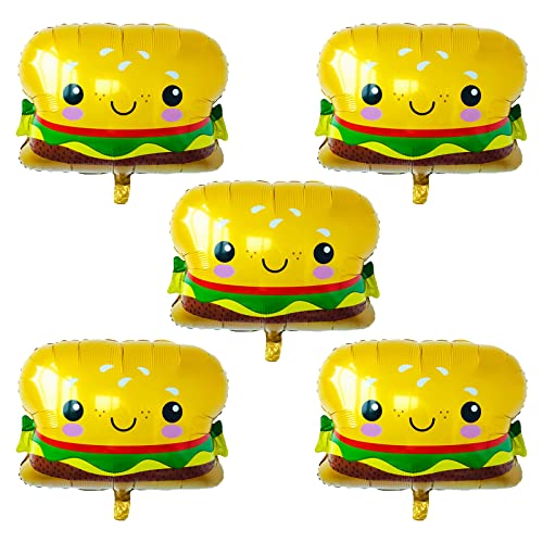 10 Pack French Fries and Hamburger Balloons for Birthday Parties