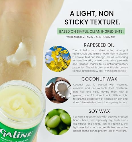 Beesaluxe Vegaline 0.33oz Natural Vegan Hypoallergenic Petroleum Jelly Alternative
