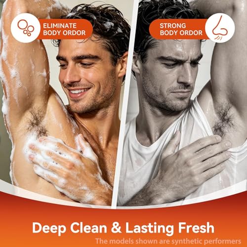 Persimmon Soap Bar for Body Odor Control - Gentle Deodorizing Soap with Tea Tree Extract, Pack of 3