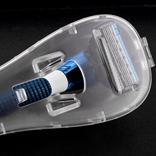 QSHAVE Portable Travel Razor Hard Case for Manual Razors - 3 Pack