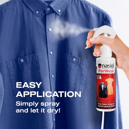 Nasiol PerWear Nano Fabric Protector Spray - Liquid Shield for Cotton, Satin, Polyester
