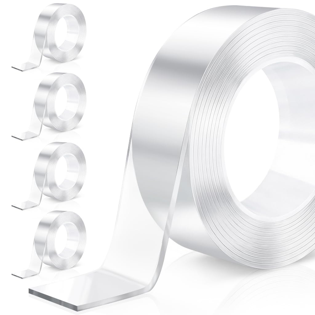 Heavy Duty Double Sided Tape - 1.18 in x 10 FT Clear Mounting Tape | Removable, No Residue for Indoor & Outdoor Use