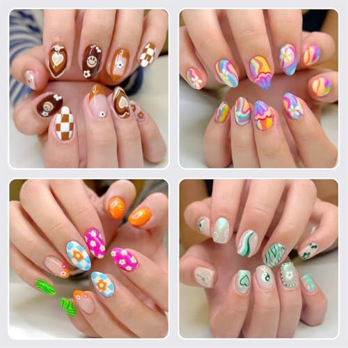 5Pcs Dual-Tipped Nail Art Pens - Professional Dotting Tools for Nail Design