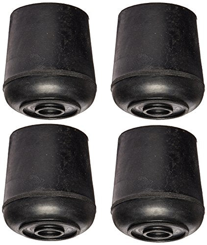 Black Rubber Leg Tips for Furniture - 1-1/4" | Pack of 4
