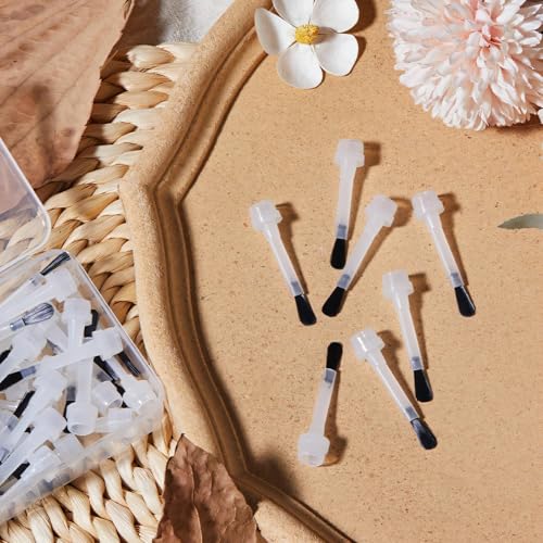 50PCS Disposable Nail Polish Brushes Set with Soft Bristles