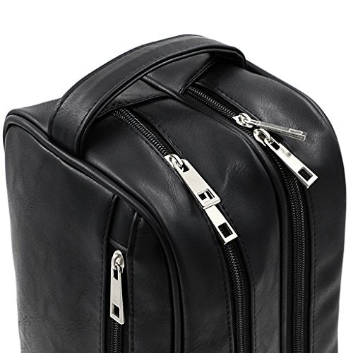 Sumnacon Waterproof Travel Toiletry Bag – PU Leather Organizer for Men & Women, 11.22 x 5.12 x 6.1 inches