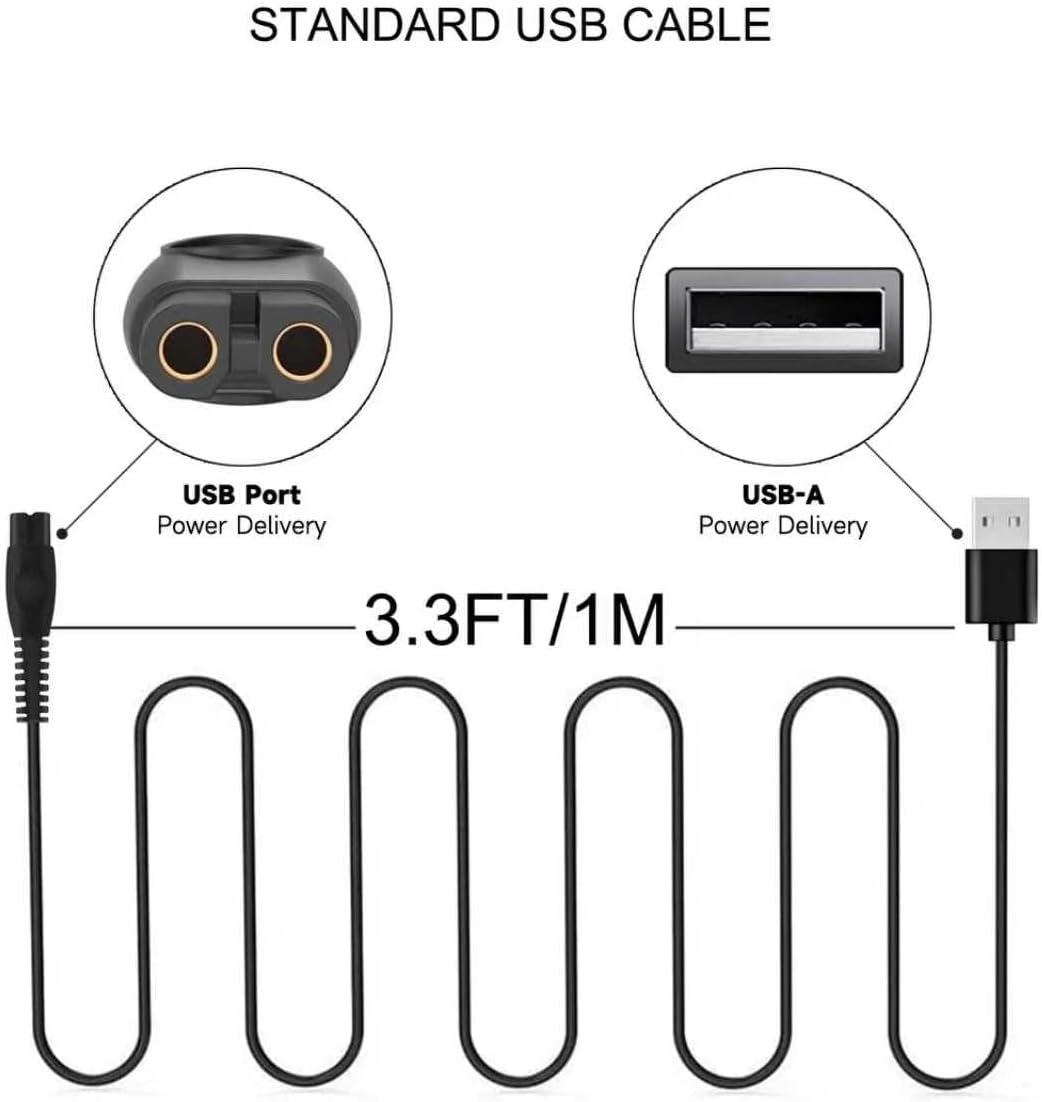 5V Charger for Philips Norelco Trimmers & Razors - Compatible with QP2724, MG5900, MG9510 | Durable & Efficient