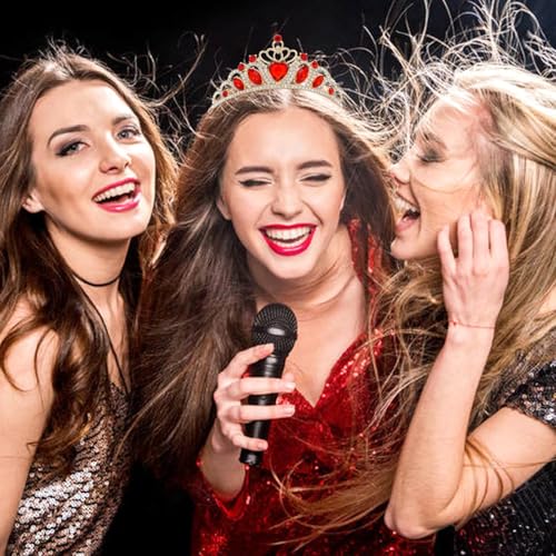 6PCS Gold Metal Glitter Rhinestone Tiara Headbands for Women Bridesmaids Prom Weddings