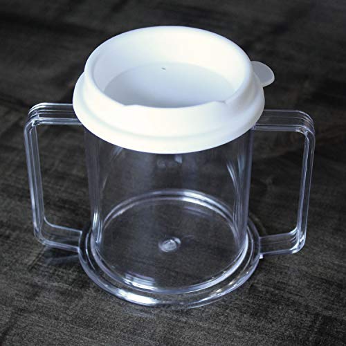 Clear Two-Handled Tumbler Cup - 10 oz, Dishwasher Safe