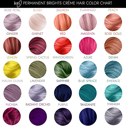 Ion Permanent Brights Creme Hair Color Garnet - Vibrant Hair Dye, Vegan & Cruelty-Free