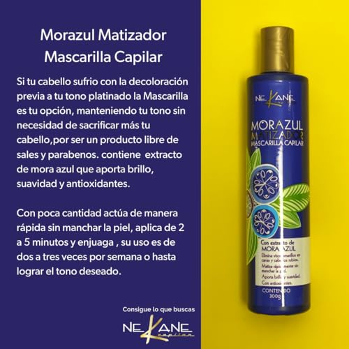 NEKANE Morazaul Purple Hair Mask - 300g, Eliminates Yellow Tones