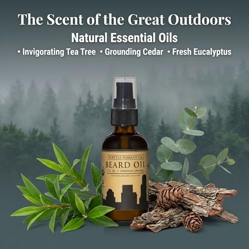 Seattle Pomade Co. Organic Beard Oil for Smooth, Itch-Free Growth