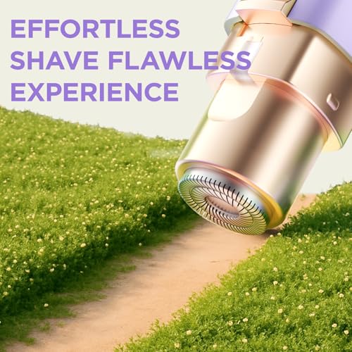 Rechargeable Facial Hair Remover for Women: 2 in 1 Electric Eyebrow and Facial Hair Remover - Suitable for Middle-aged Women¡¯s Eyebrow, Chin, and Cheek Trimming - with Built-in LED Light(Purple)