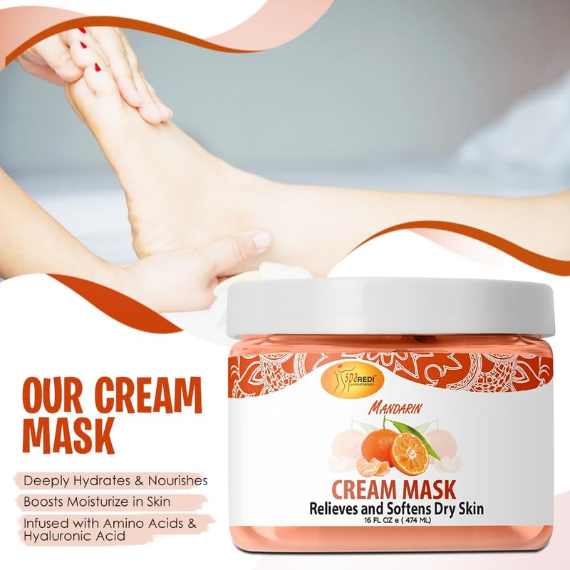 Spa Redi Deep Moisturizing Foot Mask 16 oz for Callus Repair & Softening