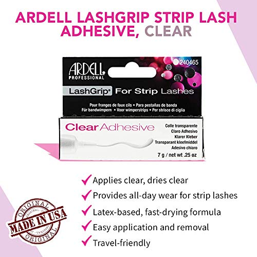 Ardell Lashgrip Strip False Lash Adhesive, Clear, 0.25 Oz (4 Pack)