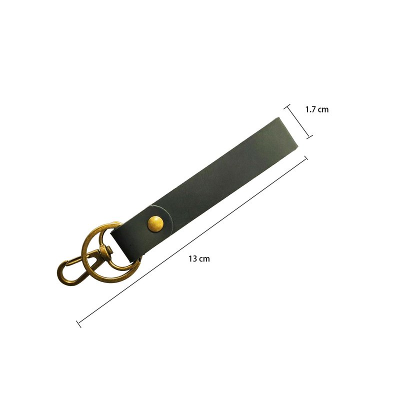 YYJRYE Genuine Leather Keychain, Key Chain with Belt Loop Clip for Keys (black)