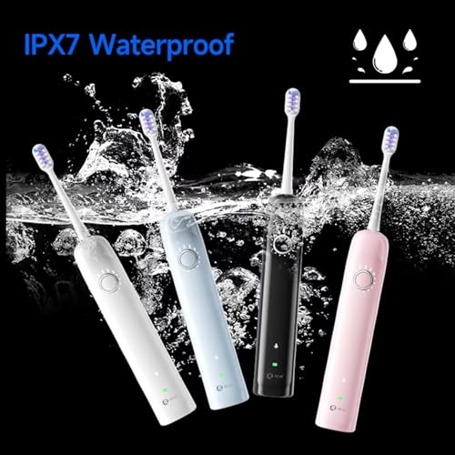 R REVA X1 Sonic Electric Toothbrush, Rechargeable with 5 Modes & 4 Heads