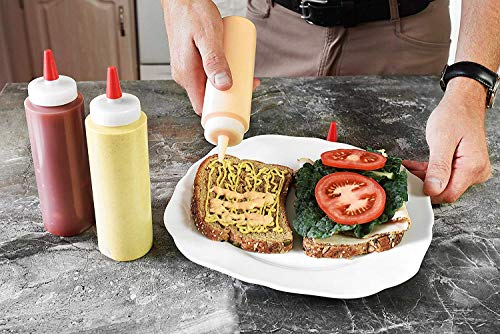 Pinnacle Mercantile 3-Pack 8-Ounce Squeeze Bottles for Sauces & Icing