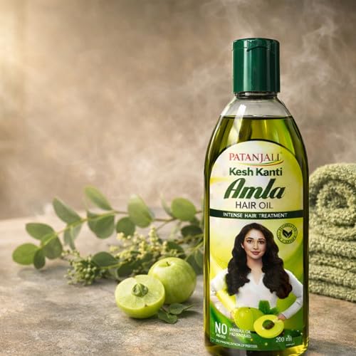 Patanjali Kesh Kanti Amla Hair Oil 200ml - Natural Hair Loss Treatment