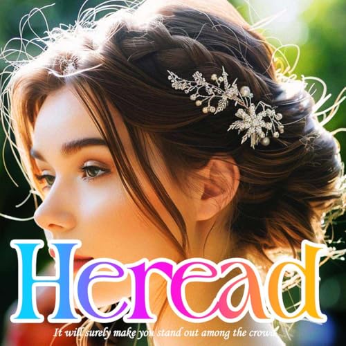 HEREAD Silver Flower Bridal Hair Pins - Elegant Crystal Hair Clips (2 Pack)