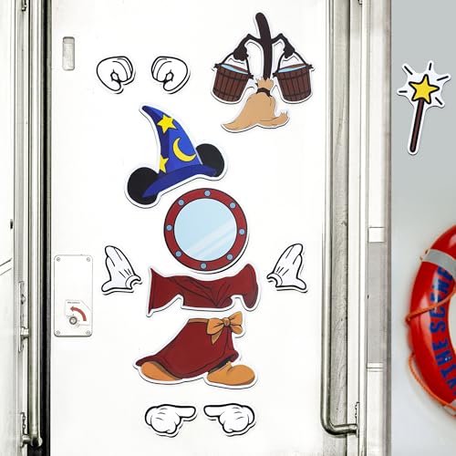 Magical Mouse Theme Cruise Door Magnets Set - 12 Pcs Waterproof