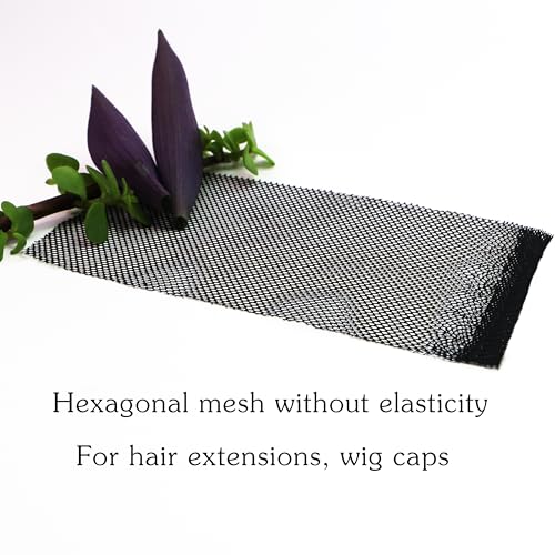 Stretch Lace Net for Wig Making - HD-5010 Black Mesh Fabric