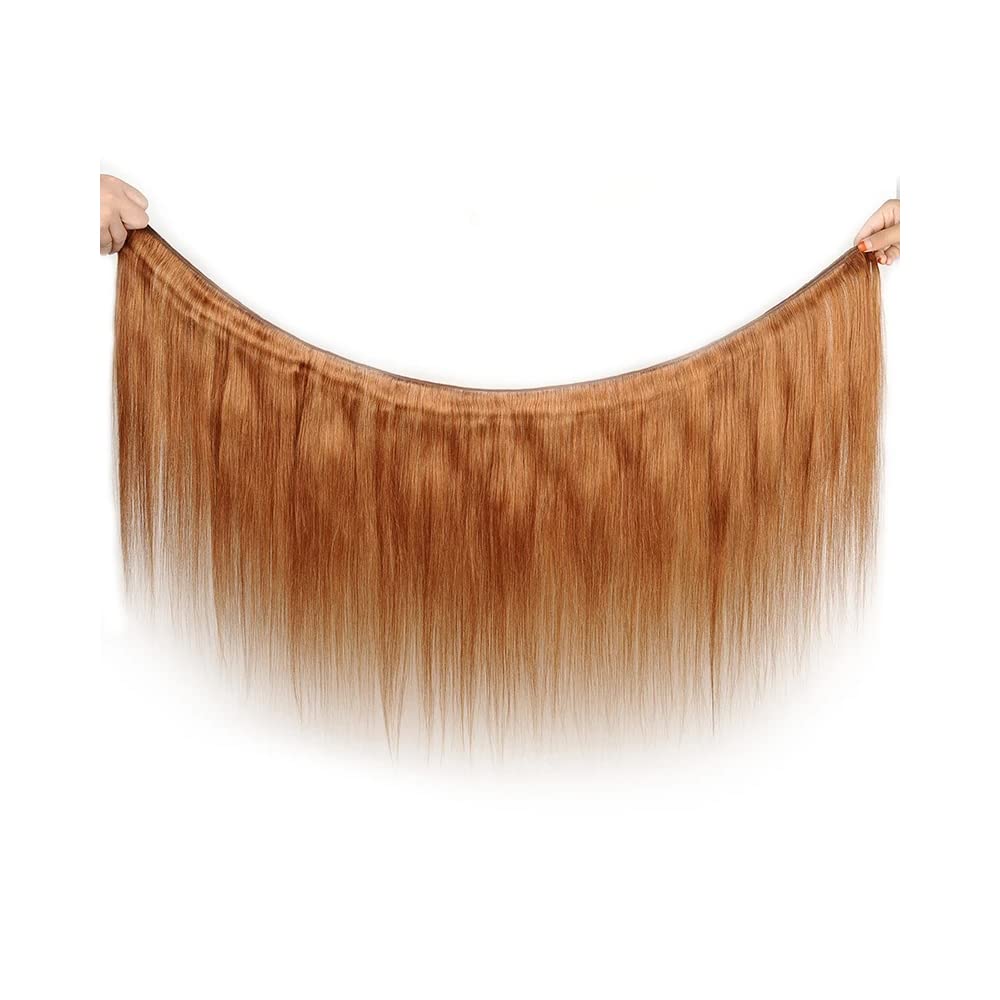 Color 30 Bundles Human Hair Light Brown Straight Bundle 28 30 32 inch Peruvian Grade 8A Virgin Hair 3 Bundles 30 Honey Brown Bundle 330g