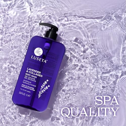 Luseta Lavender & Collagen Body Wash, Hydrating Shower Gel - 33.8 Fl Oz