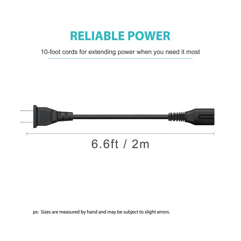 AC Power Supply Cord Plug Compatible with Cooluli Mini Fridge,Philips Respironics,Canon Printers. Marshall Stanmore Kilburn II Woburn Acton 2 Uxbridge Speaker Replacement Charger Charging Cable