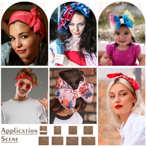 7 Pack Wooden Head Band & Hair Bow Size Measuring Boards for DIY Crafts