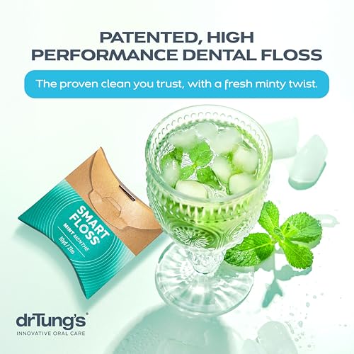 drTung's Smart Floss Mint 90ft Expanding Dental Floss Pack of 2
