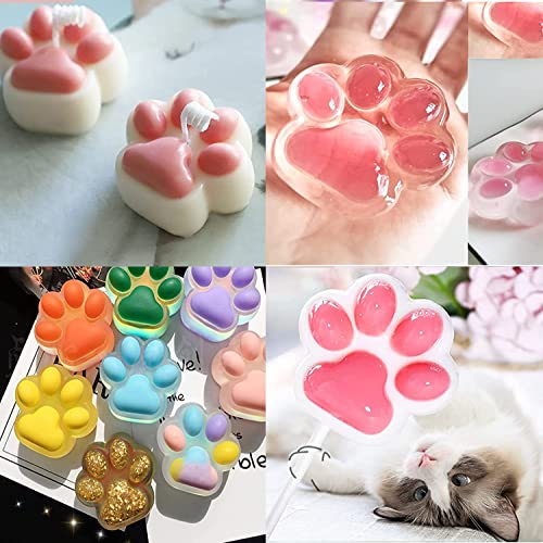 SAGOOITS 2 in 1 Dog Paw & Bone Silicone Molds - Set of 6