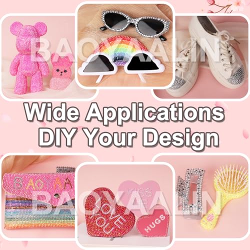 24-Color Bedazzling Kit with Silver Gems & B7000 Glue Set