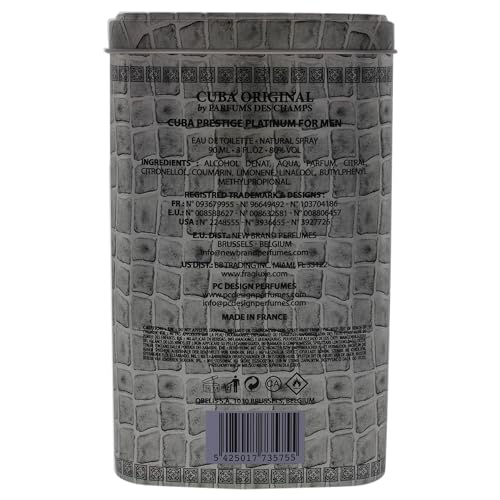 Cuba Original Eau De Toilette Spray for Men, 3 oz - Prestige Platinum